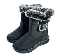 Forever Young Snow Boots Womens Anti-Slip Warm Fur Lined Outdoor Winter Boots in Black (Black, UK Footwear Size System, Adult, Women, Numeric, Medium, 4.5)