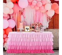 Forever Young Table Cloth Pink Party Decoration Table Skirt - L185cm X H78cm