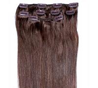 Forever Young UK Clip In Remy Human Hair Extensions Half Head Light Brown 18" Length