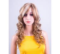 Forever Young UK Ladies Honey Blonde Mix Long Wavy Sweeping Fringe Wig
