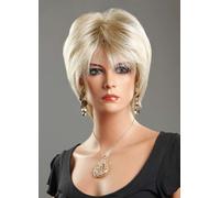 Forever Young UK Ladies Platinum Blonde Short Wig in Wedge Style. Amazing Vogue Fashion Wigs UK