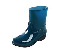 Forever Young Womens Rain Boots Womens Ankle Rainboot Slip Garden Boot Rubber Shoes (Green, 6)
