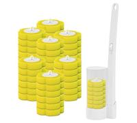 Foreverup Disposable Toilet Brush with 42 Refills, Wall Mounted Disposable Toilet Cleaning System,Toilet Brush Replacement Head with Handle, Toilet Wand Kit for Bathroom Sink Bathtub Wash Basin