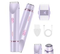 Foreverup Glow Aura Womens Shaver, 2 in 1Glow Aura Bikini Shaver, Bikini Trimmer Women for Women Leg Arm Face & Body Hair Trimmer, Wet & Dry (Purple)