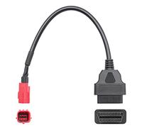 Foreverup OBD2 OBDII Diagnostic Cable Adapter 6 Pin to 16 Pin OBD2 Adapter Cable, OBD2 Engine Fault Diagnostic for Honda Motorcycle 6 Pin Adapter Cable
