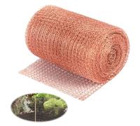 Foreverup Pure Copper Mesh Rodent Pest Control, 5in X 20Ft Fine Wire Mesh Roll for Mouse Hole Filler, CopperMesh Slug Repellent for Closing Gaps Around Gardens Windows Pipes, Gold