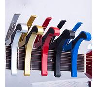 FOReverweihuajz One-handed Control Guitar Adjustment Clip Brand Metal Electric Guitar Ukulele Bass Capo Music Instrument Change Tuning Clamp Silver