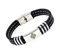 ForeverWill Dainty Silicone Celtic Knot Cross Bracelet Wristband, Religious Christian Irish Trinity Knots Bangle, Nordic Ireland Christianity Celtics Jewelry for Teens Women Men
