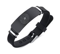 ForeverWill Kabbalah 72 Names of God Jewish Blessing Bracelet, Hebrew Star of David Amulet Silicone Strap Bangle, Kabbalistic Sacred Seal of Tetragrammaton Judaism Jewellery