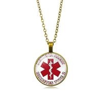 ForeverWill Medical Alert Diabetic Necklace for Women Men Type 2 Diabetes Awareness Pendant Chain Diabetic Jewelry for Teens Adults