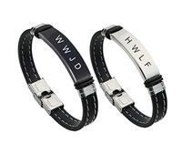 ForeverWill WWJD HWLF Bracelet Set, Catholic Jesus Christ Faith Reminder Silicone Bangle for Christian Religious Jewellery Set,What Would Jesus Do He Would Love First