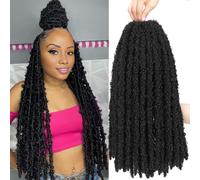 Forevery Butterfly Locs Crochet Hair 22 Inch Distressed Locs Crochet Hair for Black Women 6 Packs Fairy Crochet Butterfly Locs (22 Inch-6 Packs-1B)