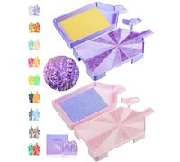 ForeverYoung Crystalline Diamond Art Trays with Lids Diamond Painting Accessories, 2-Piece Diamond Painting Trays with Lids, Silky Diamond Art Accessories and Tools, Lavender Dream