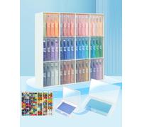 ForeverYoung Extra Large Storage Containers for Diamond Art, Trays and Stands, 48 Pieces Diamond Art Accessories, Diamond Painting Trays with Lid, 2 in 1 Diamond Art Trays and