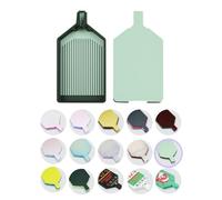 Foreveryoung Matcha Diamond Art Tray with Lid - Bi-Tonal Diamond Painting Accessories & Storage Tool for 5D Diamond Art Beads, Matcha Mille-Feuille