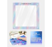 ForeverYoung Reusable Diamond Art Release Film 30 PCS Gradient Rainbow | Non-stick release paper for diamond painting. 10×10cm reusable sheets help section artwork easily and keep workspace clean.