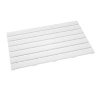 Forevich Bamboo Bath Shower Mats Waterproof Floor Mats for Bathroom Kitchen Spa Indoor Outdoor Use 31.5" L x 18.5" W White
