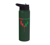 Forex Trader and Day Trader Trading Chart Stainless Steel Insulated Water Bottle