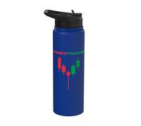 Forex Trader and Day Trader Trading Chart Stainless Steel Insulated Water Bottle