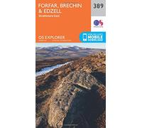 Explorer 389 Forfar, Brechin & Edzell Map With Digital Version, Orange One Size