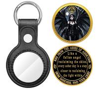 Forfine Sobriety Coin AA Coin Medallion Token Fallen Angel Recovery Sobriety gifts for Men Women with Coin Holder Keychain, Serenity Prayer Card, Storage Box, Mix, 3 Years