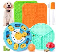 Forfon 10 Pack Complete Dog Puzzle Toys Set-Dog Lick Mat & Feeding Bowl with Suction Cups for Small & Medium Breeds,Enrichment Toys for IQ Training & Mentally Stimulating