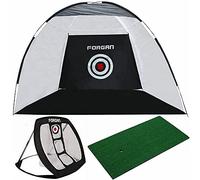 Forgan Golf 3-in-1 Practice Centre with 3m/10ft Hitting Net, 80cm Chipping Net and Mat