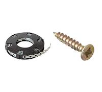 Forge 10 Metre Roll of 12mm Multi Purpose Perforated Galvanised Steel Strap Fixing Band & Fix Multi-Purpose Single Thread Screws | 3.5 x 20mm | Zinc Yellow Passivated | Box 200