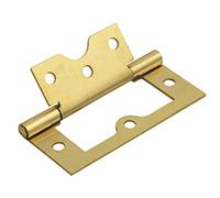 Forge 75mm Flush Hinge with Brass Finish
