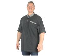 Forge Big Mens Charcoal Grey Roark Waffle Pattern Polo Shirt Large Oversized Fashion Tall Stylish for Sizes 2XL 3XL 4XL 5XL 6XL 7XL 8XL, Size : 3XL