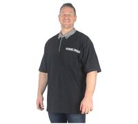 Forge Big Mens Navy Blue Roark Waffle Pattern Polo Shirt Large Oversized Fashion Tall Stylish for Sizes 2XL 3XL 4XL 5XL 6XL 7XL 8XL, Size : 3XL