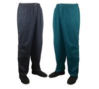 Forge Big Mens Teal Navy Blue Danjo Twin Pack Pyjama Bottoms Cotton Oversized Tall Nightwear For Sizes 2XL 3XL 4XL 5XL 6XL 7XL 8XL, Size : 4XL