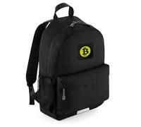 Forge Bros Backpack with Bitcoin Symbol Embroidered Patch Black