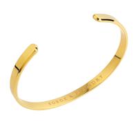 Forge & Foundry Men's Minimalist Titanium Cuff Bracelet | Versatile Unisize Waterproof | Design-Led Artisan Jewellery, from London (Highly Polished 18k Gold-Plated Titanium) | Ravick