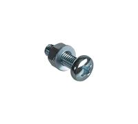 ForgePack Machine Screws w/Nuts & Washers | M6 x 20mm | Zinc Plated | Pack 8
