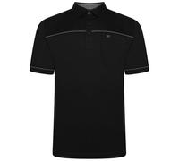 Forge Mens Polo t-Shirt Plain Textured Polycotton Lightweight Causal Smart Polo tee for Men UK - Black - 2XL