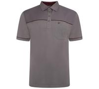 Forge Mens Polo t-Shirt Plain Textured Polycotton Lightweight Causal Smart Polo tee for Men UK - Charcoal - 3XL