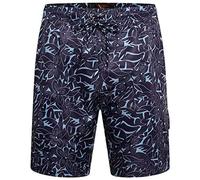 Forge Men's Swim Shorts Elasticated Waist Drawstring with Pockets, Navy Colour, UK Size 3XL