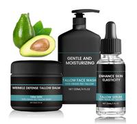 Forge Wrinkle Defense Tallow Balm, Forge Beef Tallow Skin Care for Men, Tallow Face Moisturizer Skin Care, Natural Tallow Moisturizer, Anti-Wrinkle Night Serum, Mens Face Cream (1 Set, A)