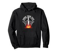 Forge Your Fate Knife Forger Blacksmith Fire Anvil Pullover Hoodie