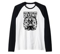 Forge Your Own Destiny Blacksmith Viking Hammer Metalworker Raglan Baseball Tee