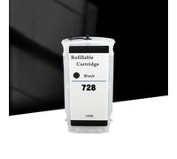 ForgeCore 130ML Refillable Ink Cartridge With Chip Compatible With 728 Printer Supplies For DesignJet T730 T830 Printer Replacement For Part Number 728(K 1PC)