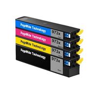 ForgeCore 4Color 1Set Compatible With 973 973X 973XL Ink Cartridge With Pigment Ink Compatible With 352dw 377dw 452dn 452dw 477dn 477dw 552dw