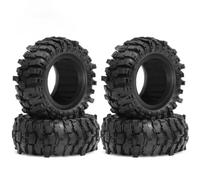 ForgeCore 4pcs 85mm 1.9 Inch Beadlock Wheel Hub And Soft Rubber Tire Set Compatible With 1 10 Scale RC Crawler Cars Similar To Pro Trxs(Tire)
