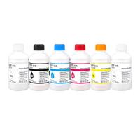 ForgeCore 6PC 250ML DTF Ink Set Compatible With L1800 L800 L805 DX5 DX7 I3200 I4720 I5113 Printhead 1BK-1C-1M-1Y-2WH(High-BK-C-M-Y-2WH)