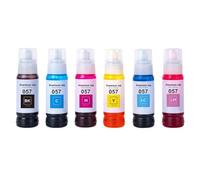 ForgeCore Compatible Color Water Based Bottle Refill Bulk Inkjet Ink 057 Compatible With Epson056 057ink L8050 L18050 Printer(1PCS W)