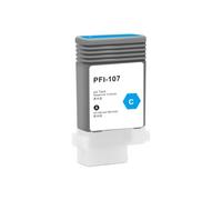 ForgeCore Compatible With IPF670 IPF680 IPF685 IPF770 IPF780 IPF785 PFI-107 PFI107 Refillable Ink Cartridge 130ML 6Colors Universal Fit Third Party Replacement(1Pc Cyan)