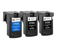 ForgeCore Compatible With PG575 CL576 PG575XL CL576XL For PG-575 PG 575 CL 576 TS3550i TR3551i TR4750i(2Black 1Color)