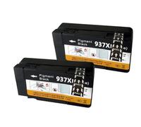 ForgeCore Compatible With Printer Supplies For 937 937XL 937E OfficeJet Pro 9110b 9120b 9130b 9720 9730 9122 9720e(2 PCS - Black)