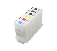 ForgeCore Empty Refillable Ink Cartridge With Chip For PFI107 PFI-107 Compatible With IPF680 IPF685 IPF770 IPF780 IPF785 IPF670 Printer(1set 6PC cartridge)